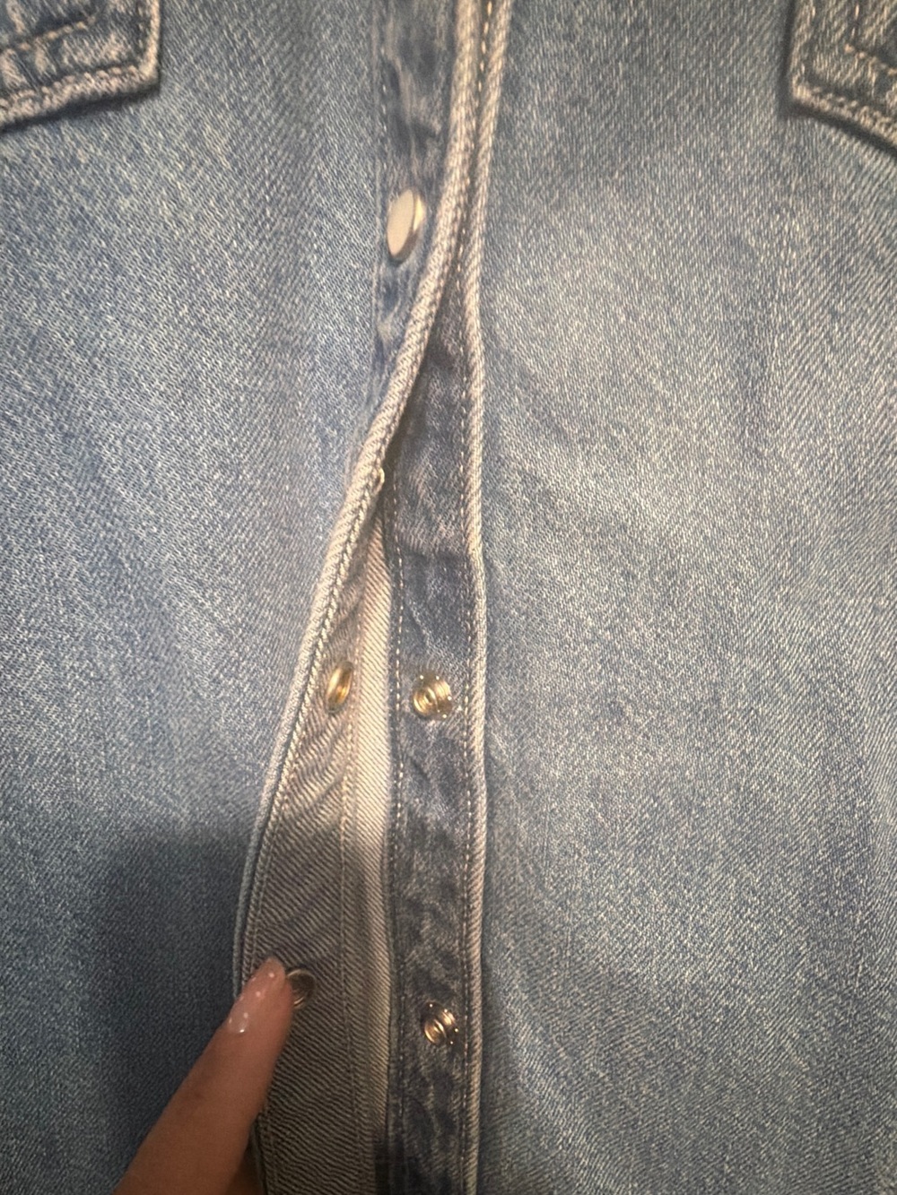 Levi's Blue Short-Sleeve Denim Shirt Dress - Picture 3 of 5